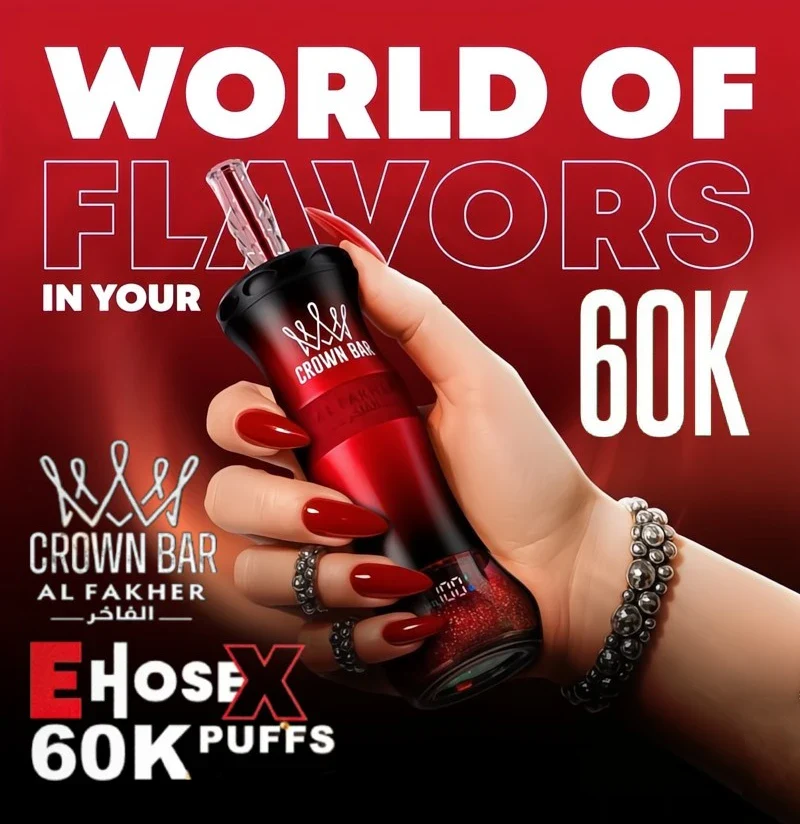 Al Fakher Crown Bar E-Hose X 60K EU Warehouse Disposable Original Manufacturer Vape factory
