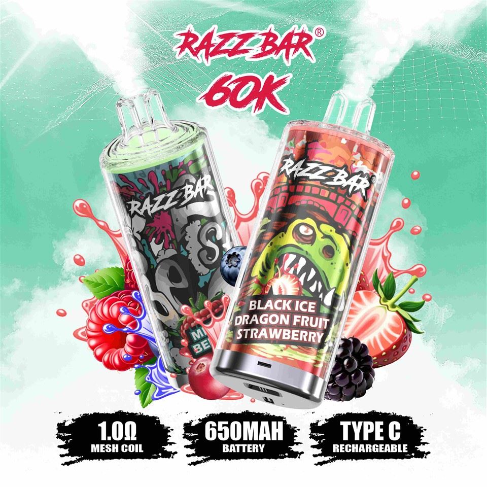 EU Warehouse Razz Bar 60K 60000 Puff Vape Wholesale