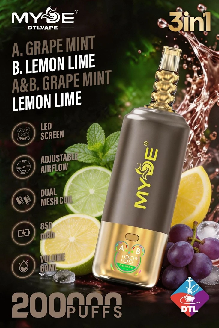 MYDE DTL 3in1 200K Puffs Disposable Vape suppliers