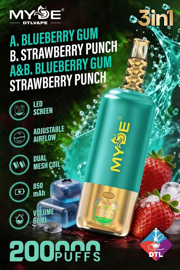 MYDE DTL 3in1 200K Puffs Disposable Vape factory