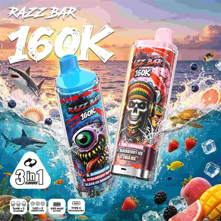 Razz Bar 160K Puffs 160k Eu Spain France Disposable Vape best