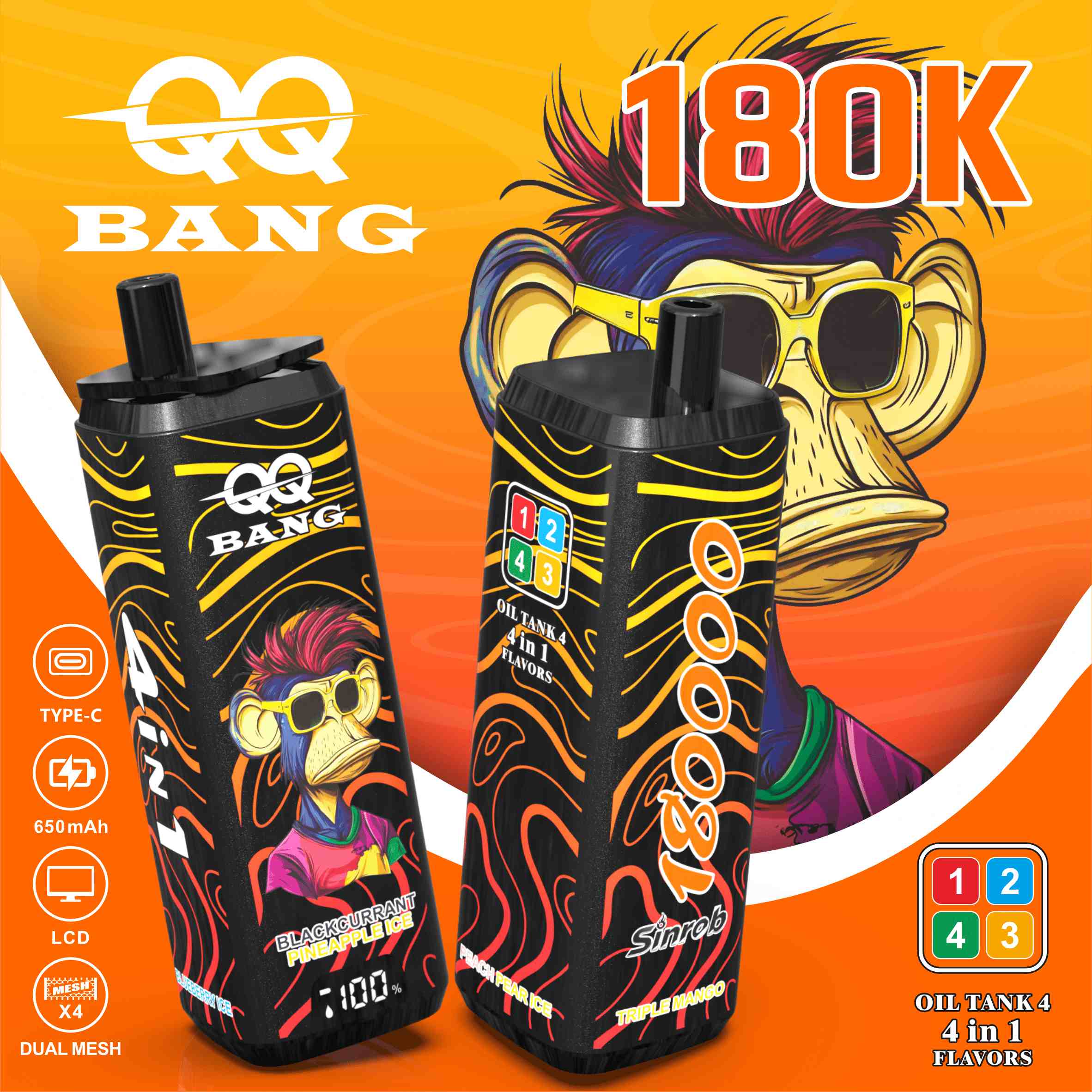 Bang King QQBANG 180K Puffs Disposable Vape