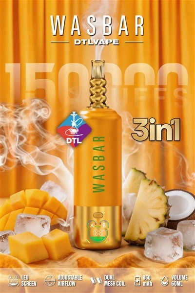 EU Warehouse Wasbar 150K Puffs Disposable DTL Vape