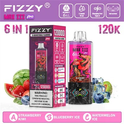 FIZZY MAX III PRO 120K PUFFS 6 in 1 Disposable Vape