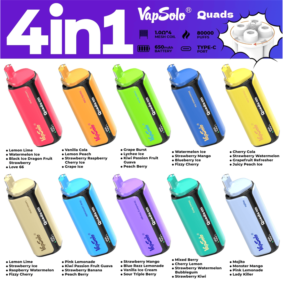 Vapsolo Quads 80k Puffs factory