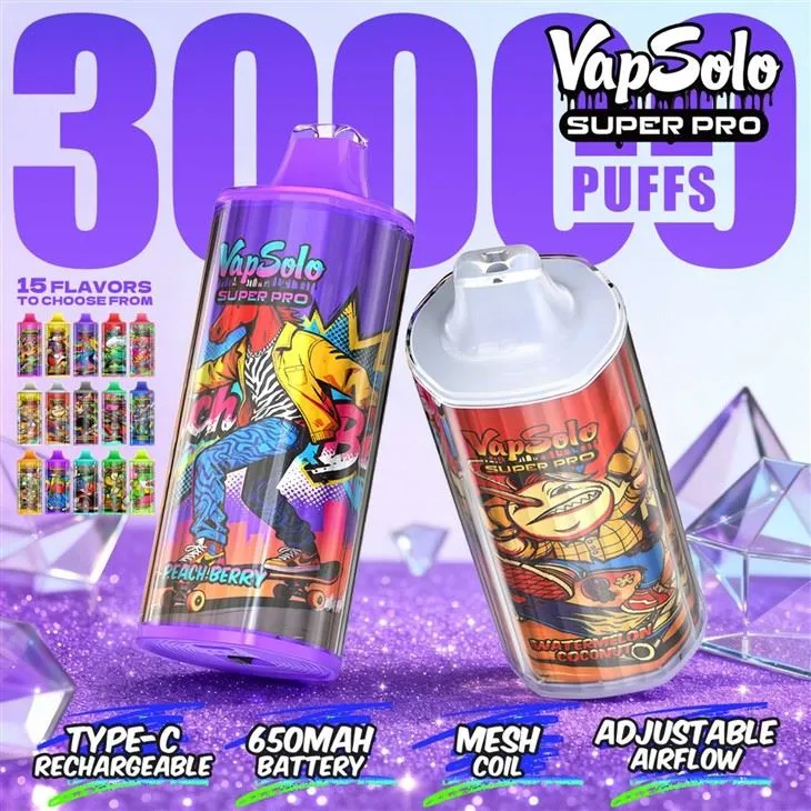 Vapsolo Super Pro 30000 Puffs 30k 50k 80k Disposable Vape best